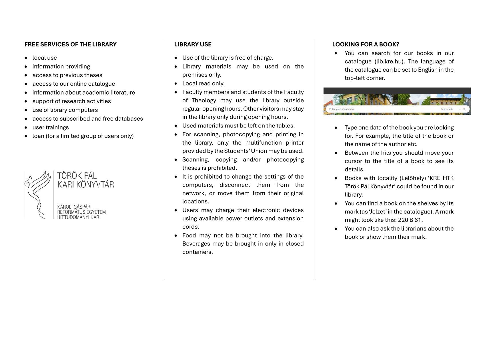 Library description - link to pdf